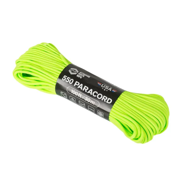 Паракорд Atwood Rope MFG 550 Paracord (100ft) — Neon Green