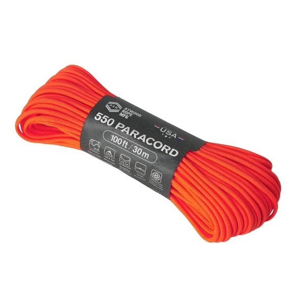 Паракорд Atwood Rope MFG 550 Paracord (100ft) — Neon Orange