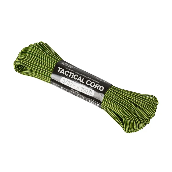 Паракорд Atwood Rope MFG Tactical 275 Cord (100ft) — Neon Yellow & Black Stripes
