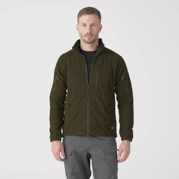 Куртка Helikon-Tex ALPHA TACTICAL Jacket - Grid Fleece — Olive Green
