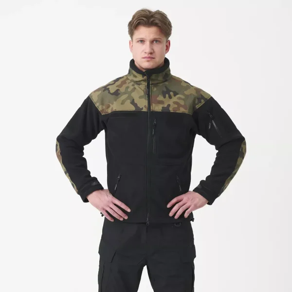 Куртка Helikon-Tex Polish INFANTRY Jacket - Fleece — Black / PL Woodland