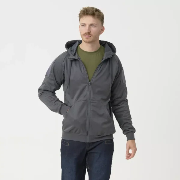 Толстовка Helikon-Tex URBAN TACTICAL HOODIE (FullZip) — Melange Black-Grey