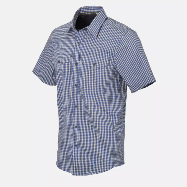Рубашка Helikon-Tex Covert Concealed Carry Short Sleeve Shirt — Royal Blue Checkered