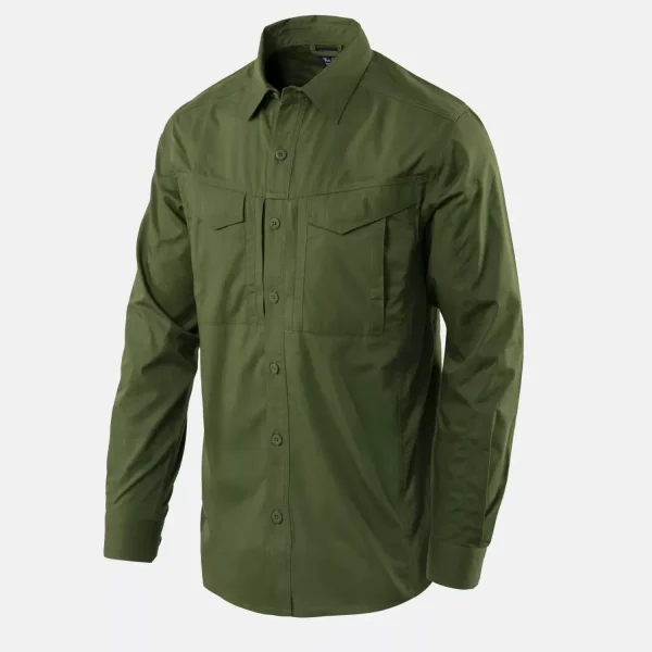 Рубашка Helikon-Tex DEFENDER Mk2 Shirt long sleeve - PolyCotton Ripstop — Pine Green