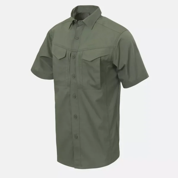 Рубашка Helikon-Tex DEFENDER Mk2 Shirt short sleeve - PolyCotton Ripstop — Olive Green