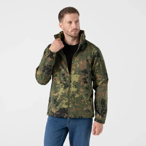 Куртка Helikon-Tex GUNFIGHTER Jacket - Shark Skin Windblocker — Flecktarn