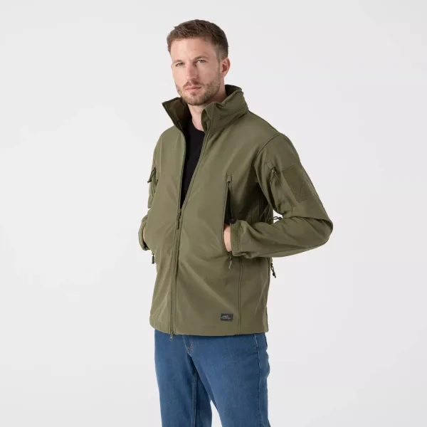 Куртка Helikon-Tex GUNFIGHTER Jacket - Shark Skin Windblocker — Adaptive Green