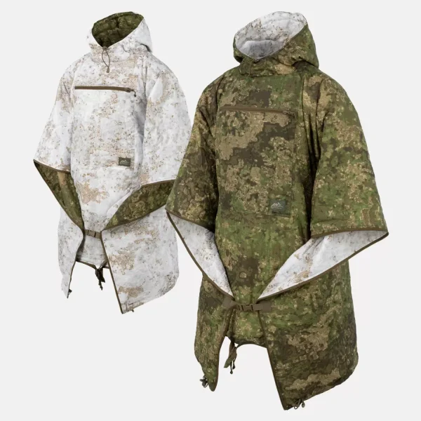 Двустороннее пончо Helikon-Tex Reversible Swagman Roll — PenCott WildWood / PenCott SnowDrift