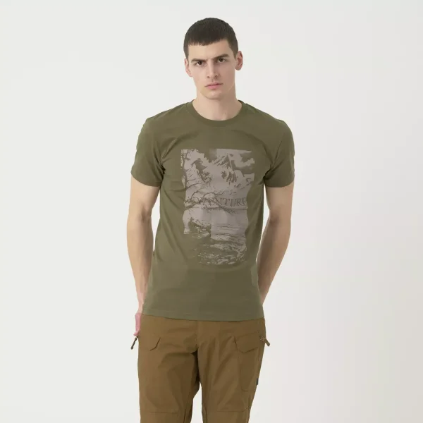 Футболка Helikon-Tex T-Shirt (Adventure Is Out There) — Olive Green