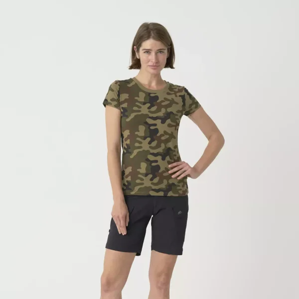 Женская футболка Helikon-Tex Women's T-shirt Slim Organic — PL Woodland