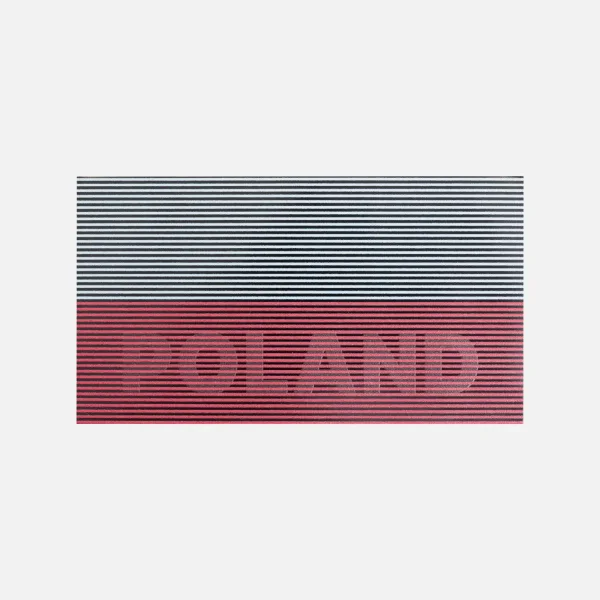 Polish large patch flag — White / Red