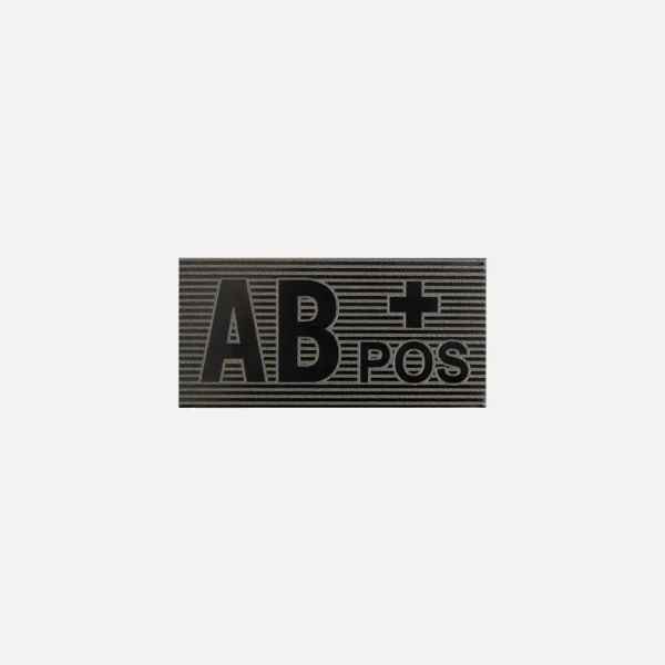 Нашивка группы крови AB Rh+ — Black / Boreal Green