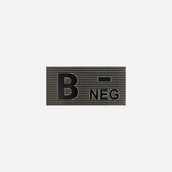 Нашивка с группой крови B Rh — Black / Boreal Green