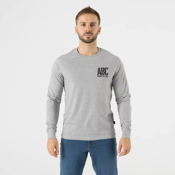 Футболка с длинным рукавом Helikon-Tex T-shirt Long Sleeve (ABC Always Be Cool) — Melange Mid Grey