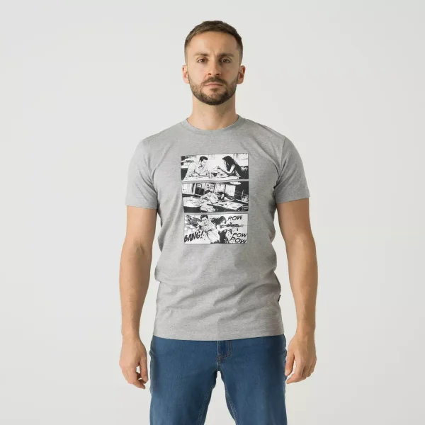 Футболка Helikon-Tex T-shirt (Combat Date) — Melange Mid Grey