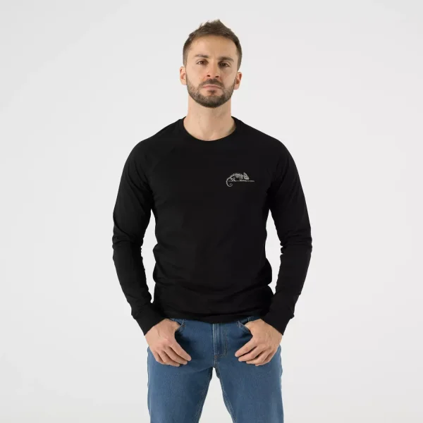 Футболка с длинным рукавом Helikon-Tex T-shirt Long Sleeve (Helikon-Tex Logo) — Black