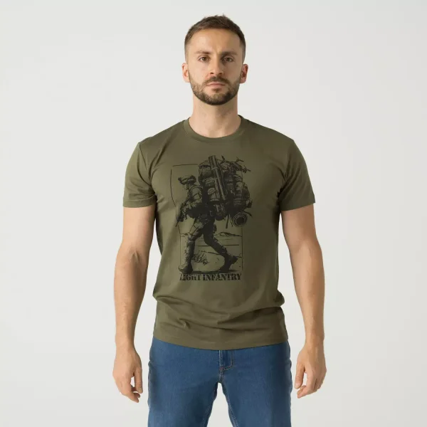 Футболка Helikon-Tex T-shirt (Light infantry) — Olive Green