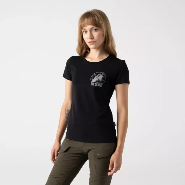 Женская футболка Helikon-Tex Women's T-shirt Slim (Old school) — Black
