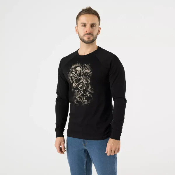 Футболка с длинным рукавом Helikon-Tex T-shirt Long Sleeve (Fight to the grave) — Black