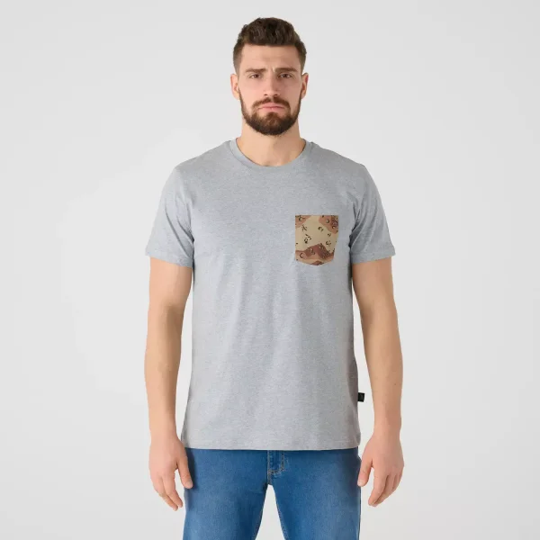 Футболка Helikon-Tex T-shirt (6 Color Desert Pocket) — Melange Mid Grey