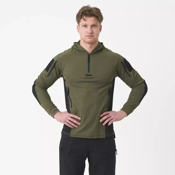 Толстовка Helikon-Tex RANGE HOODIE - TopCool — Olive Green / Black