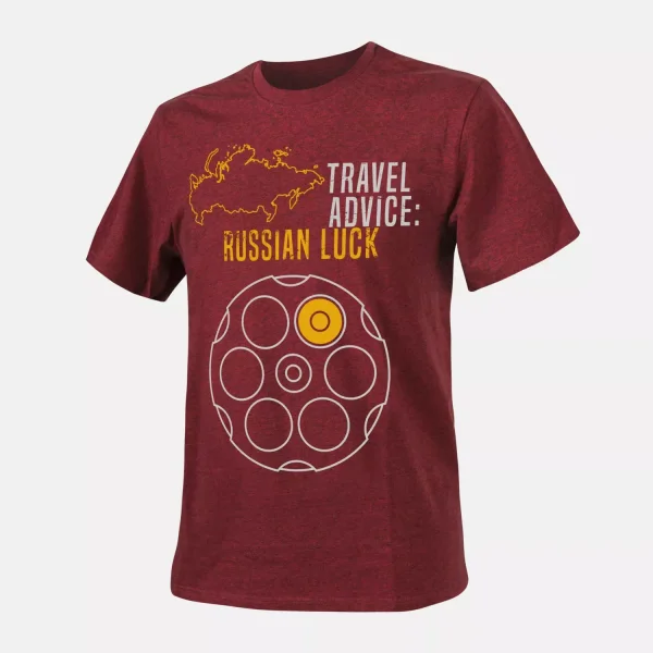 Футболка Helikon-Tex T-Shirt (Travel Advice: Russian Luck) — Melange Red
