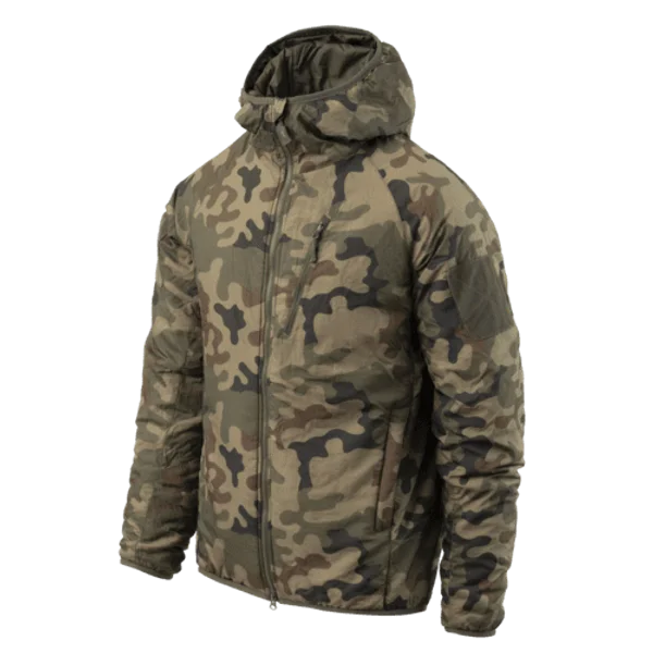 Куртка Helikon-Tex WOLFHOUND Hoodie Jacket - Climashield Apex 67g — PL Woodland