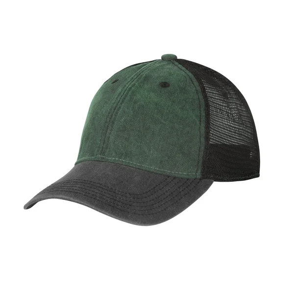 Кепка Helikon-Tex Plain Trucker Cap - Washed Cotton — Washed Dark Green / Washed Black