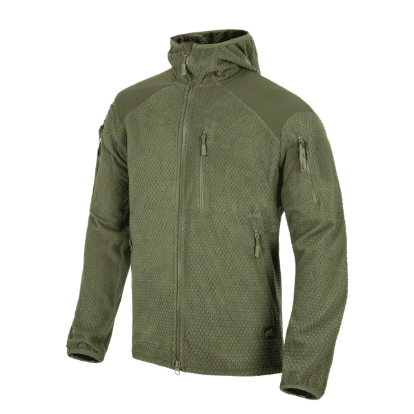 Куртка Helikon-Tex ALPHA HOODIE Jacket - Grid Fleece — Olive Green