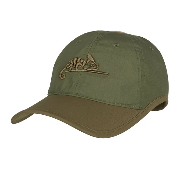 Кепка Helikon-Tex Logo Cap - PolyCotton Ripstop — Olive Green / Adaptive Green