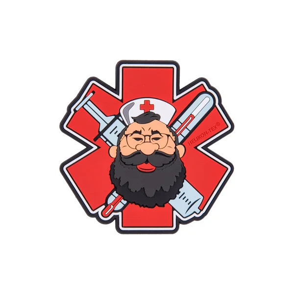 Нашивка Helikon-Tex Beardman MEDIC Patch - PVC — Red