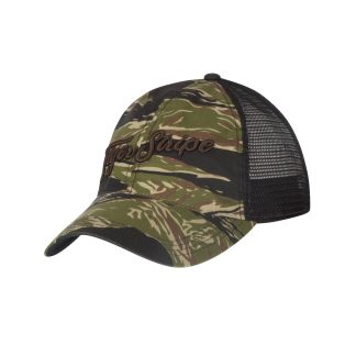 Tiger Stipe Trucker Cap - Polycotton Stretch Ripstop